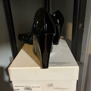 Halogen Black Patent Leather Heels